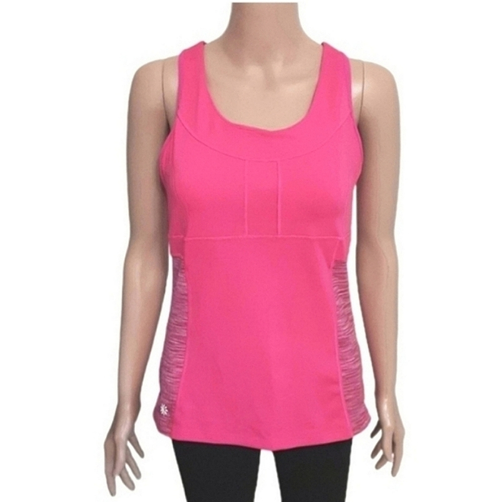 Athleta Pink Tank Top with Heathered Side Panels